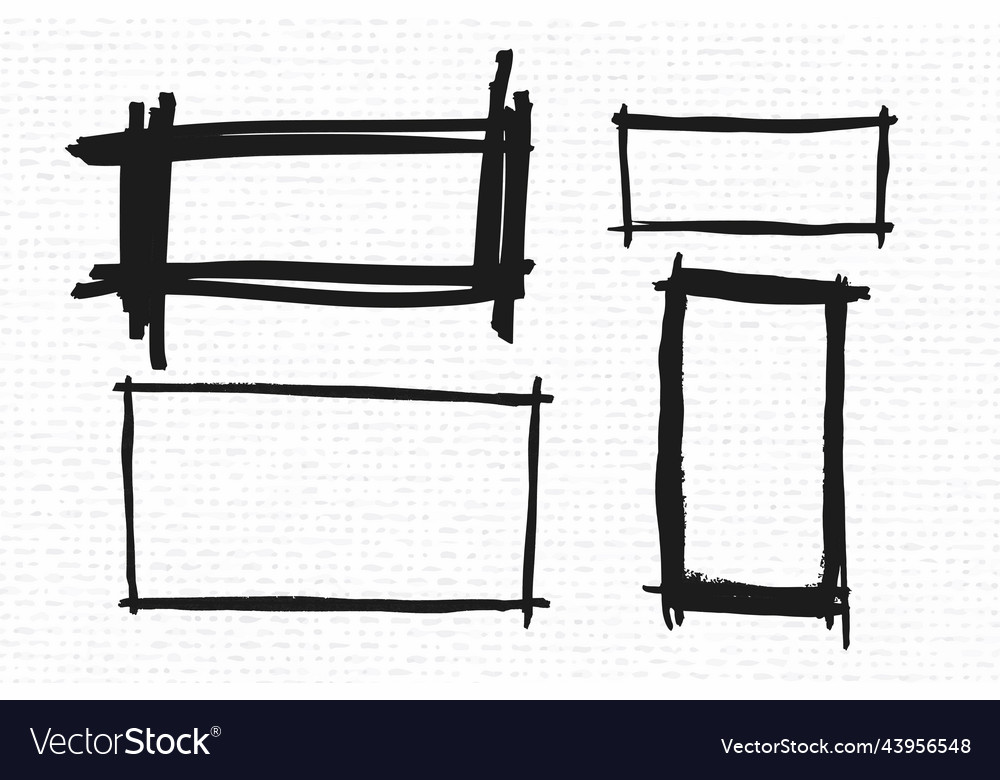 Black rectangle banner frame set