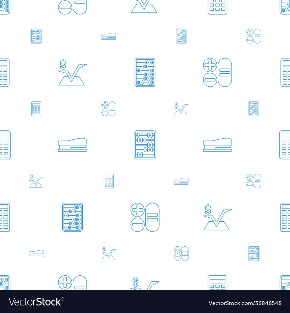 Calculator icons pattern seamless white background