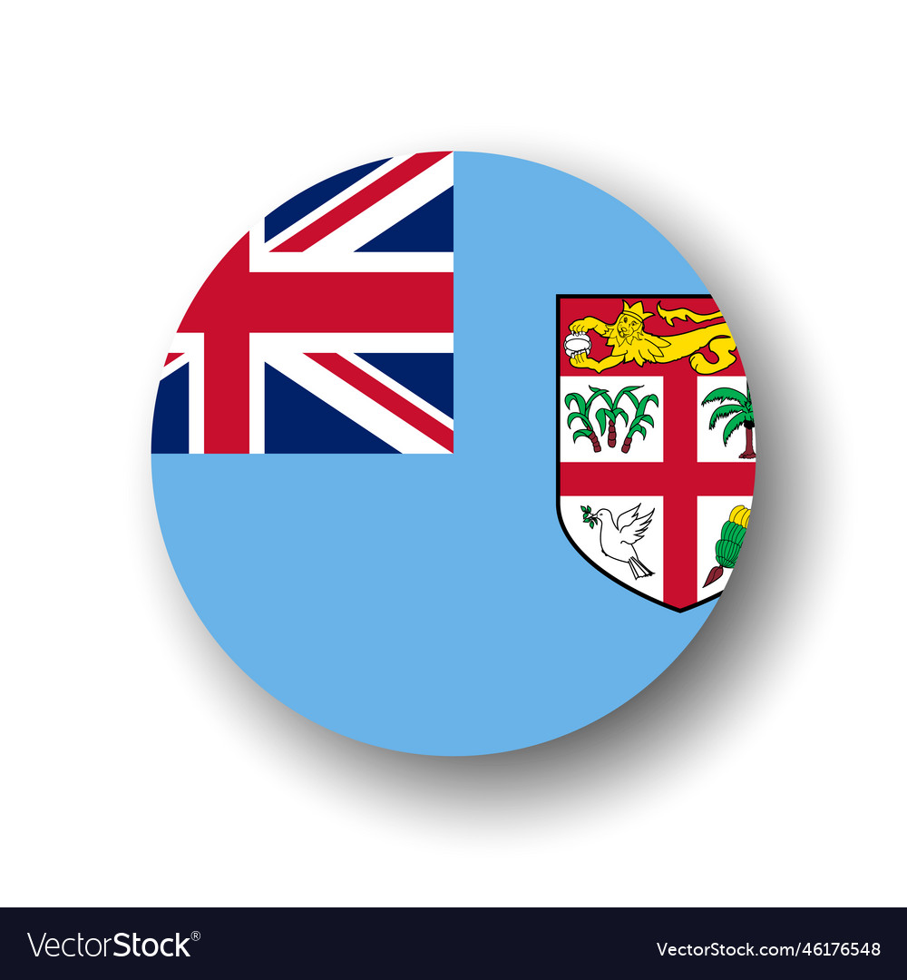 Circle flag of fiji Royalty Free Vector Image - VectorStock