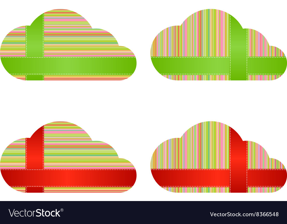 Clouds with multicolored horizontal and vertical vector image Clouds with multicolored horizontal and vertical