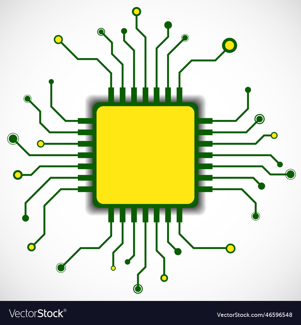 Cpu microprocessor isolated on white background