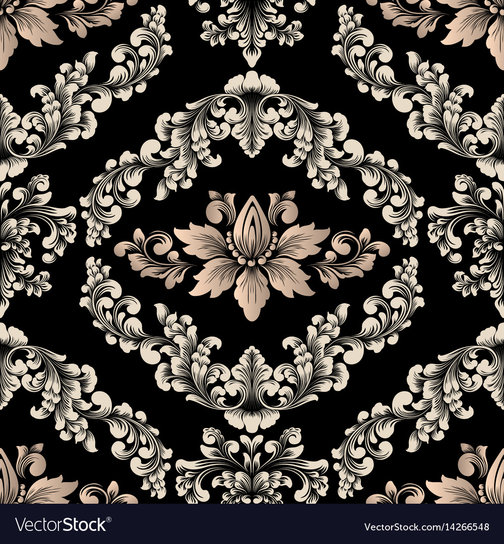 Damask seamless pattern element classical luxury