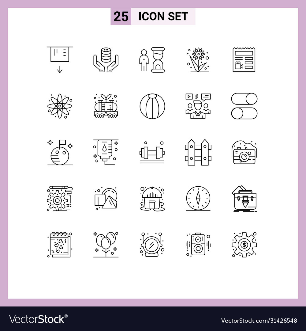 Editable line pack 25 simple lines document