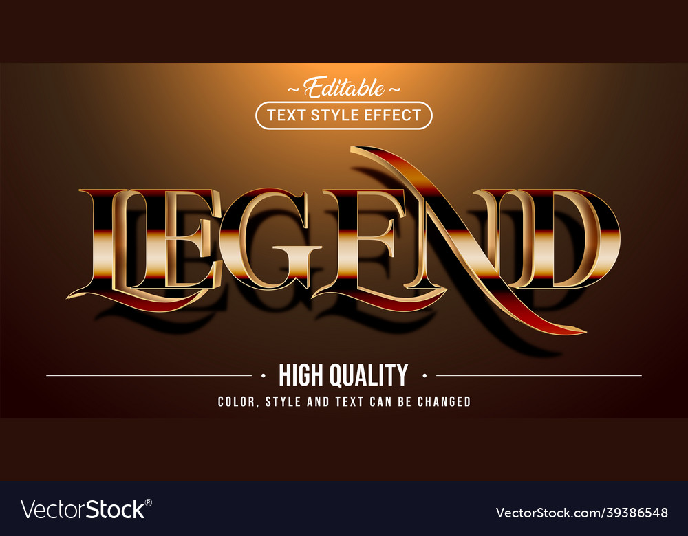 Editable text style effect - legend