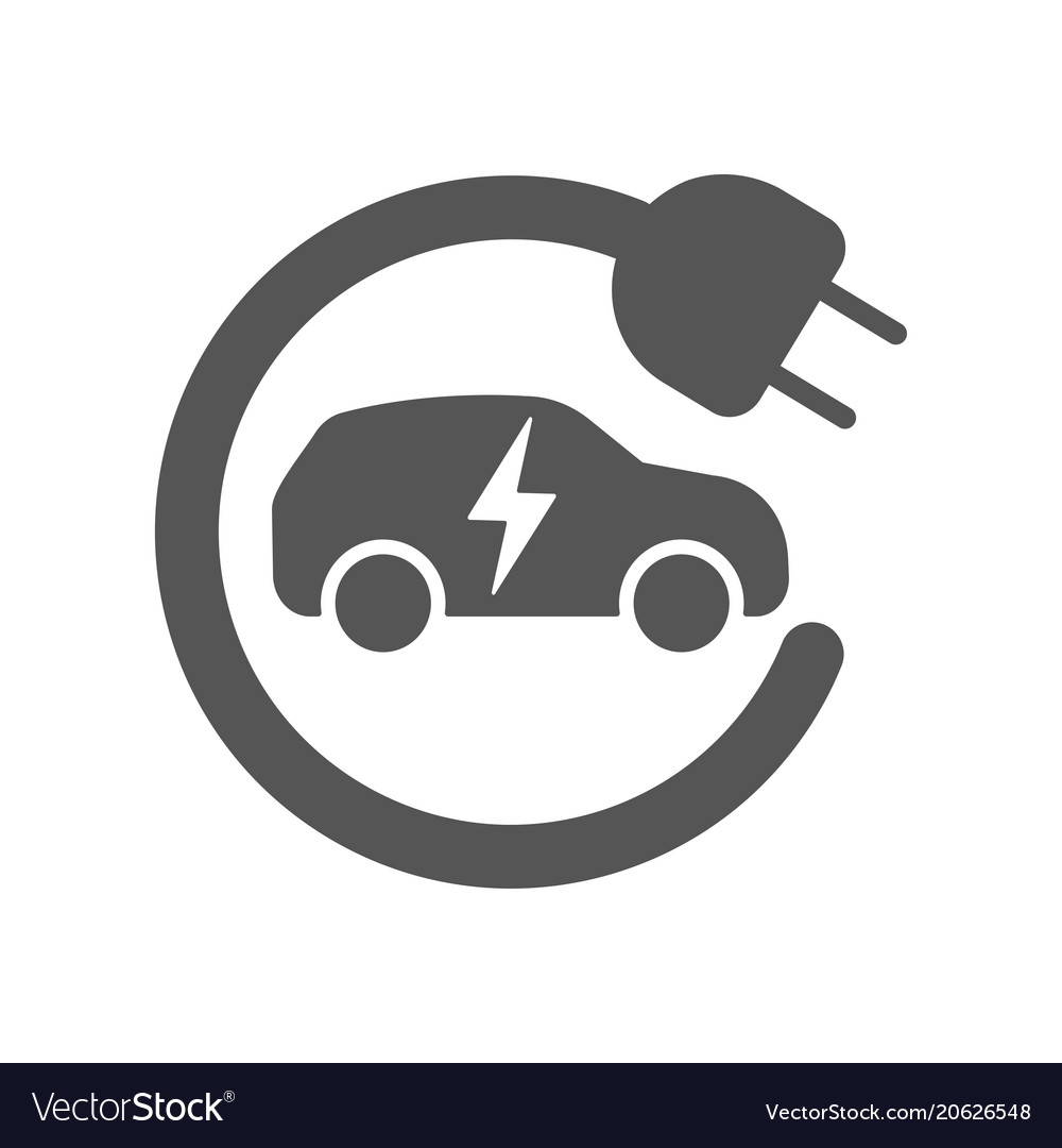 Electric car in refill icon Royalty Free Vector Image
