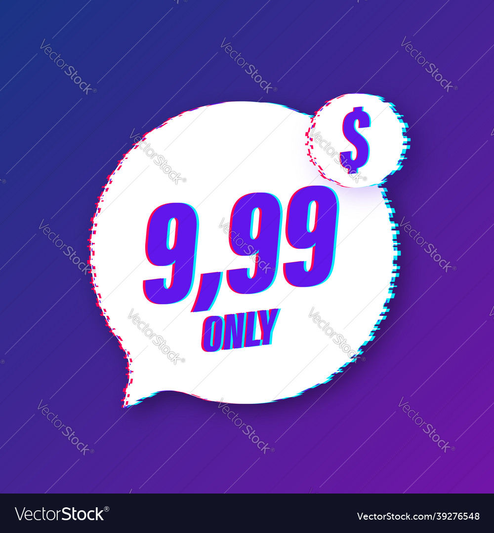 Glitch icon template with 99 only