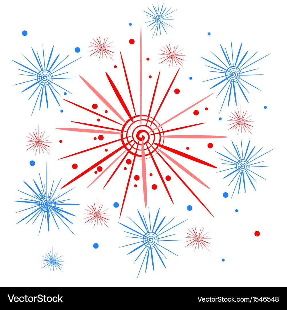 Holiday firework Royalty Free Vector Image - VectorStock