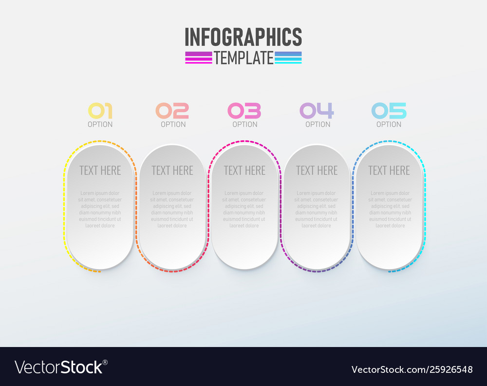 Infographic element 3d with circle option 1 to 5 vector image Infographic element 3d with circle option 1 to 5