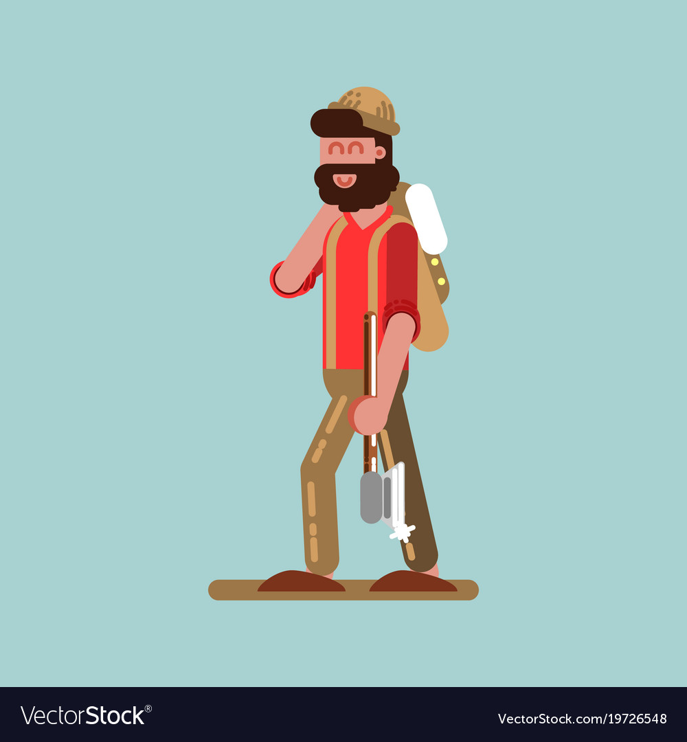 Lumberjack with axe Royalty Free Vector Image - VectorStock