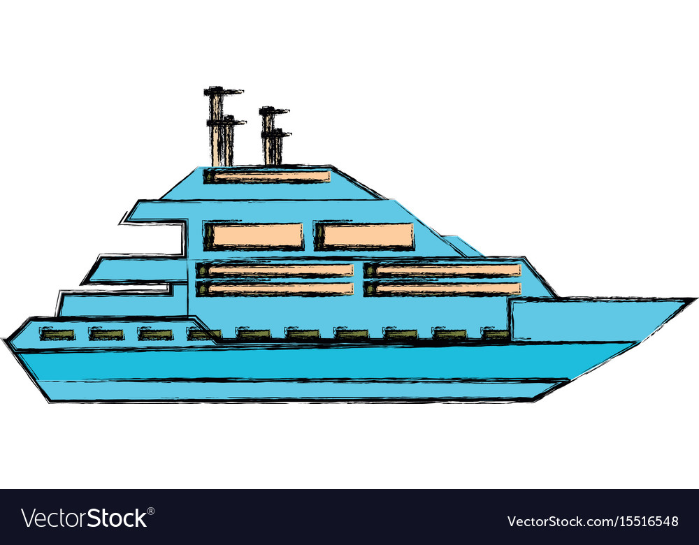 Luxury yacht isolated