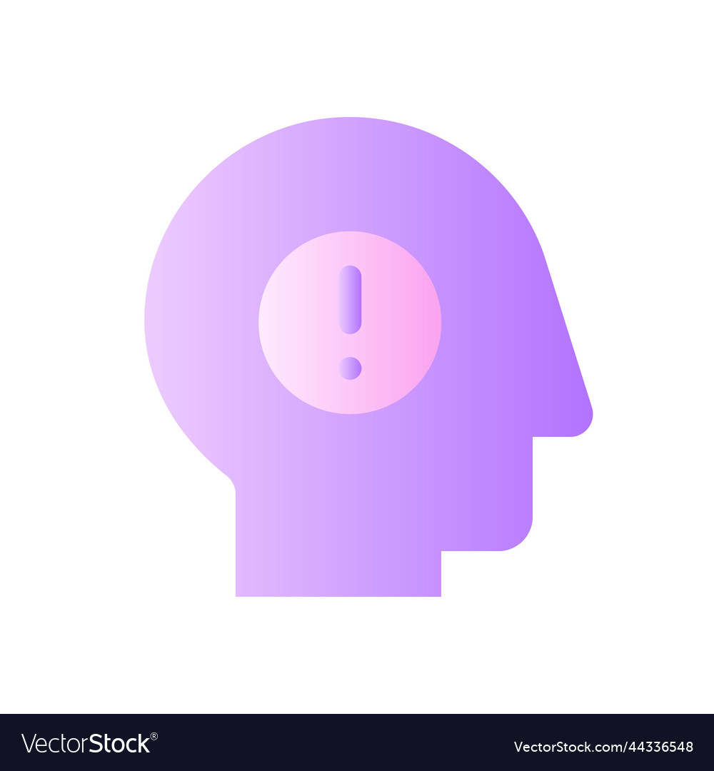 Mental health issues flat gradient two-color ui vector image Mental health issues flat gradient two-color ui