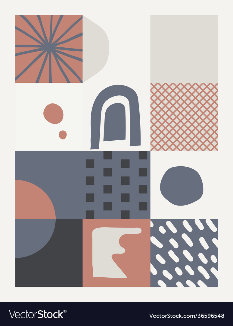 Naive art pattern design vector image Naive art pattern design