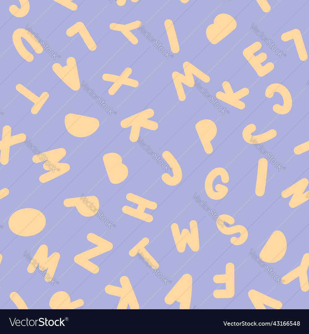Pattern of random letters the alphabet vector image Pattern of random letters the alphabet