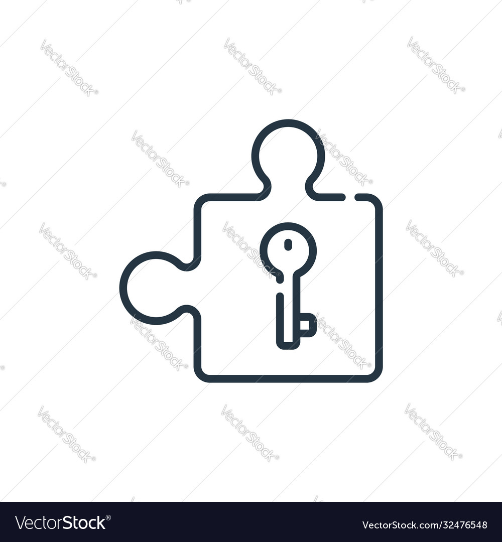 Puzzle part icon isolated on white background