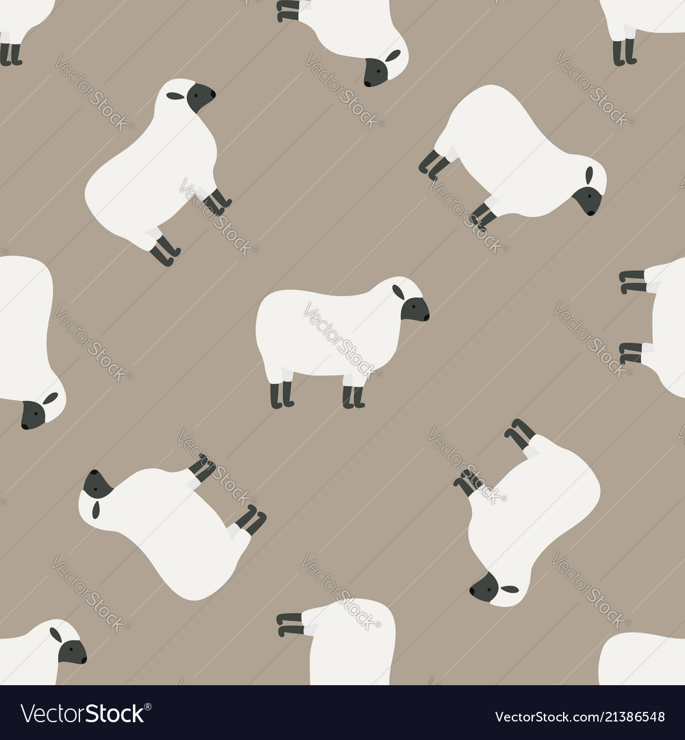 Seamless pattern with sheep vector image Seamless pattern with sheep