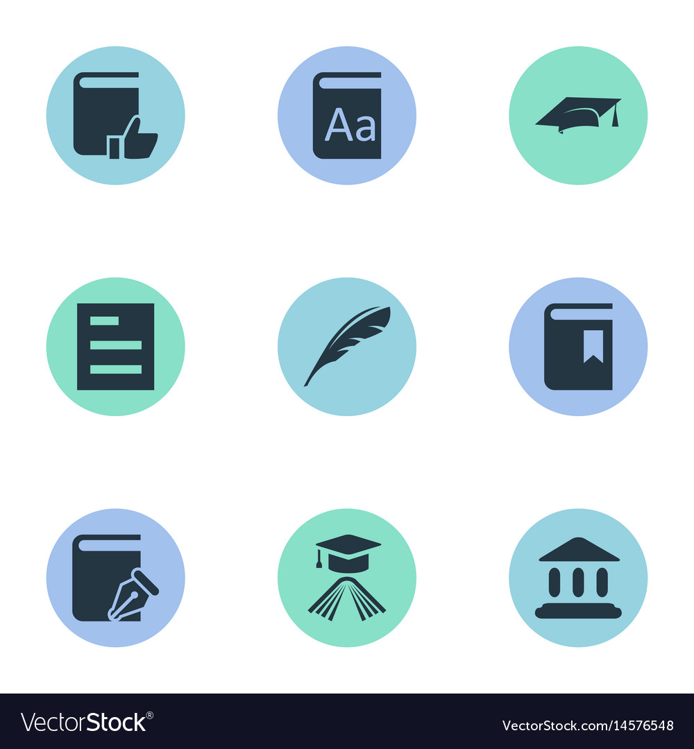 Set of simple reading icons