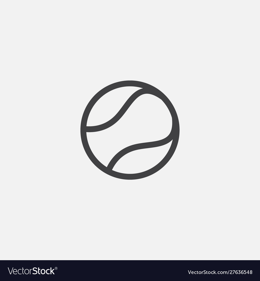 Tennis Ball Icon - Minimalist