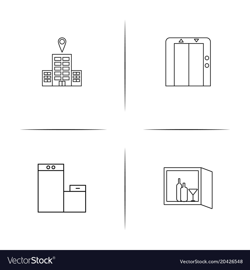 Travel simple linear icon setsimple outline icons