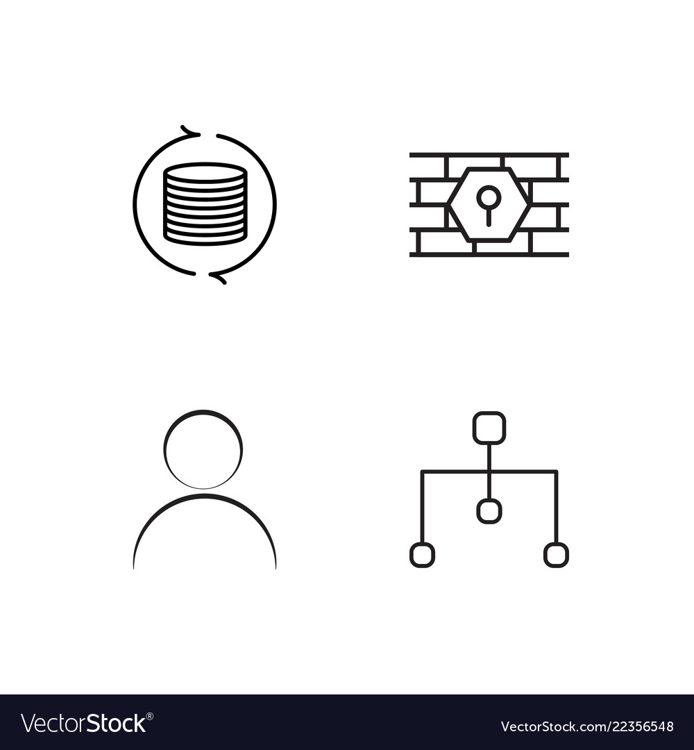 Web simple outlined icons set vector image Web simple outlined icons set