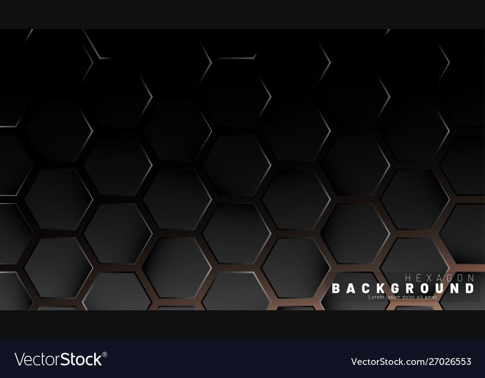 Abstract black hexagon pattern on neon gradient vector image Abstract black hexagon pattern on neon gradient