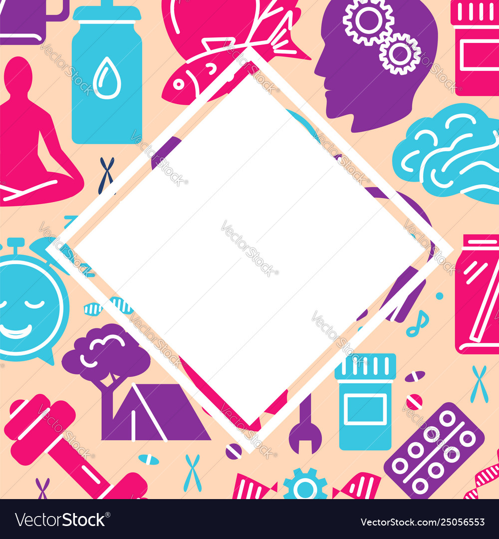 Biohacking concept background in flat style vector image Biohacking concept background in flat style