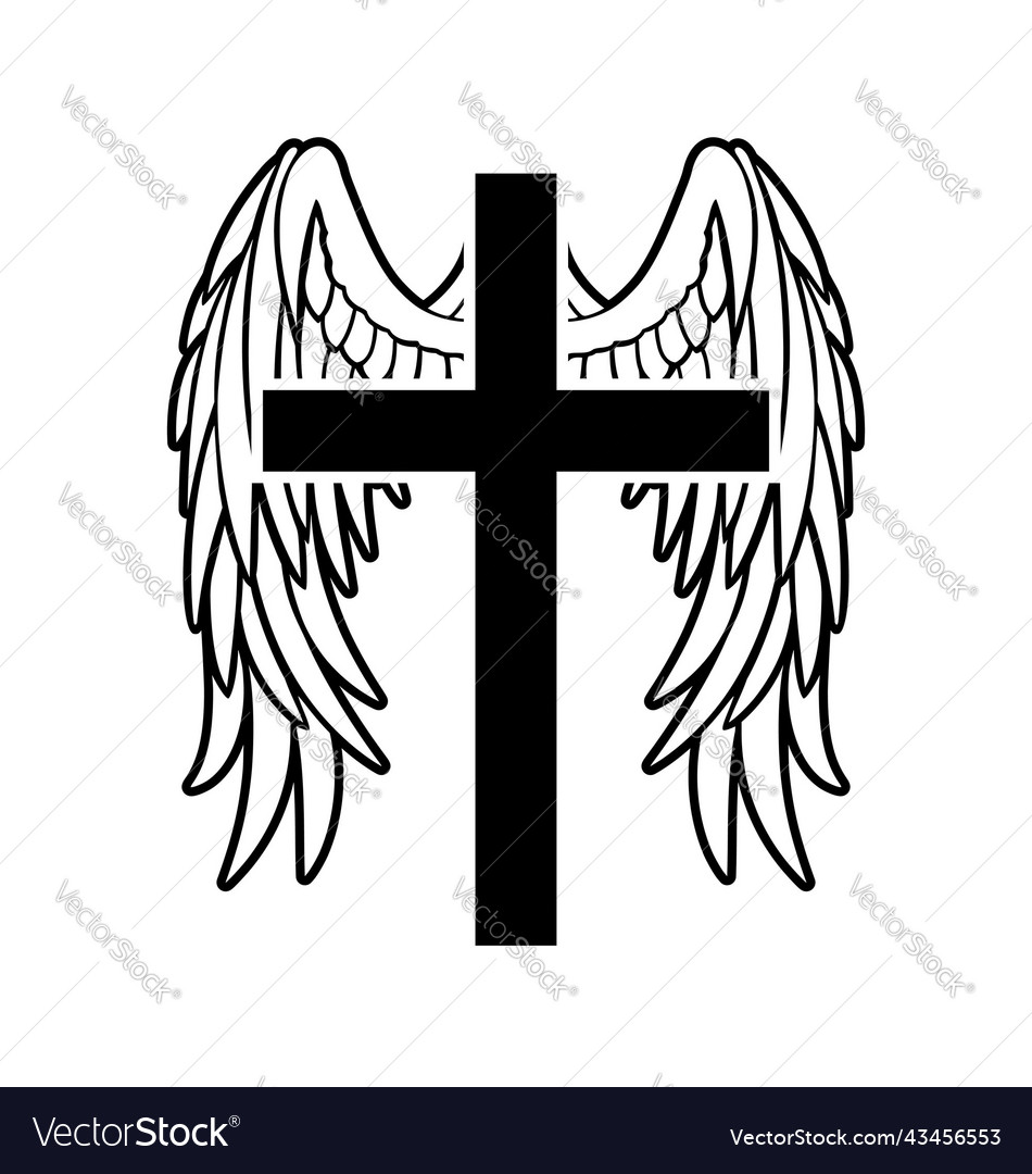 Dove with cross 14 Royalty Free Vector Image - VectorStock