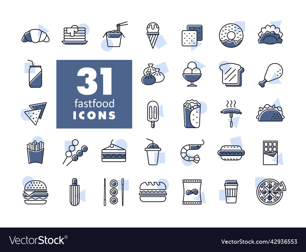 Fastfood food court flat icon graph symbol