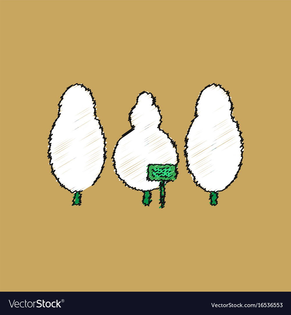Flat shading style icon save the trees