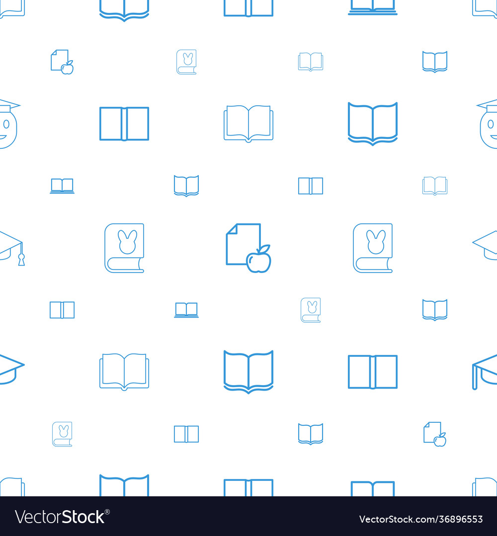 Knowledge icons pattern seamless white background