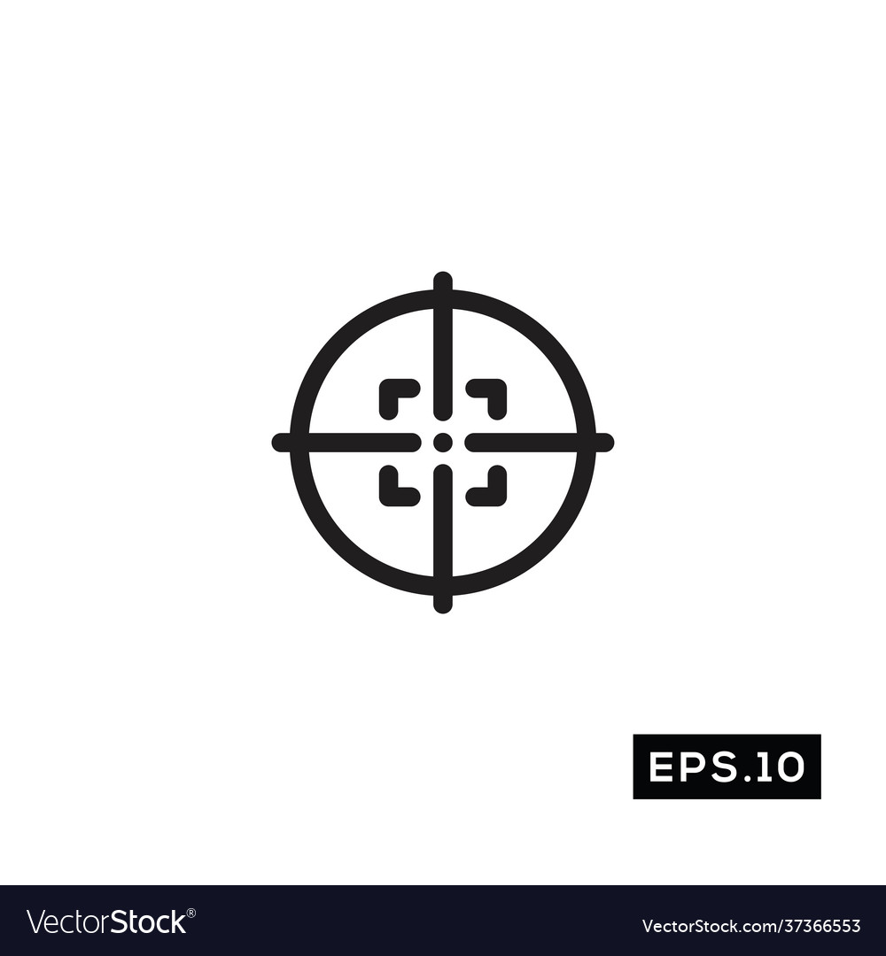 Scope icon crosshair or logo symbol