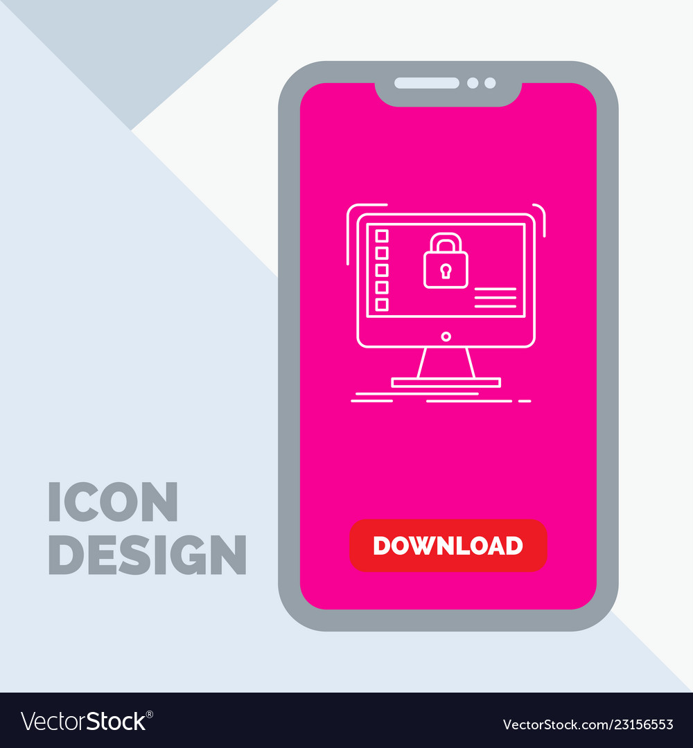 Secure protection safe system data line icon Vector Image Secure protection safe system data line icon