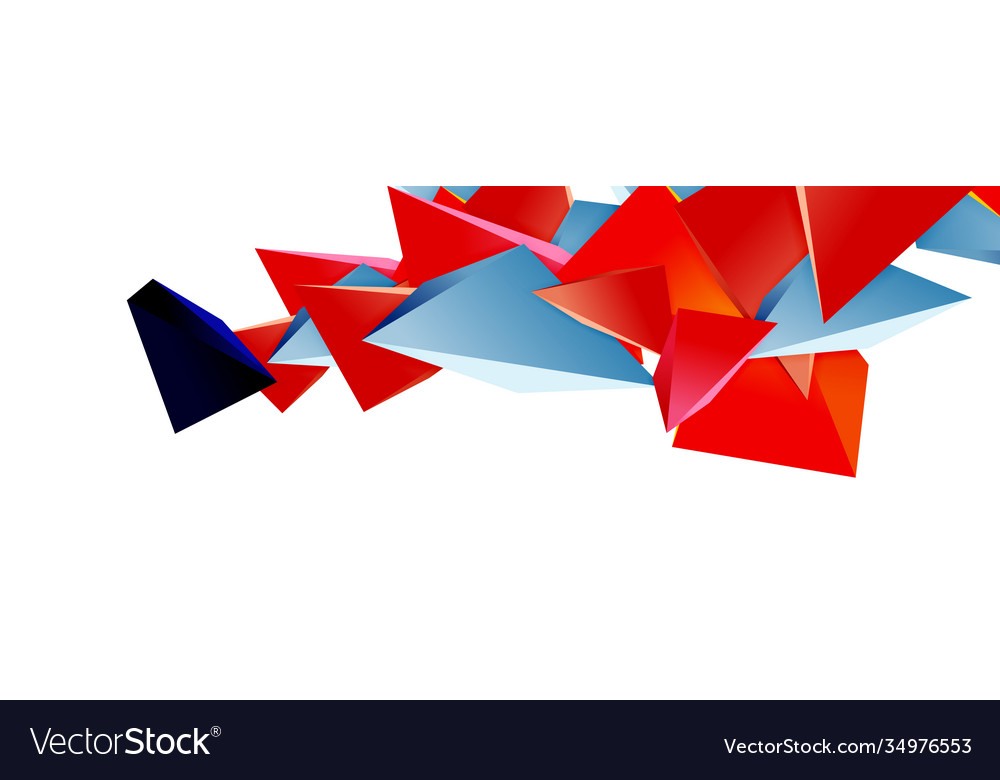 Triangle mosaic abstract background 3d triangular