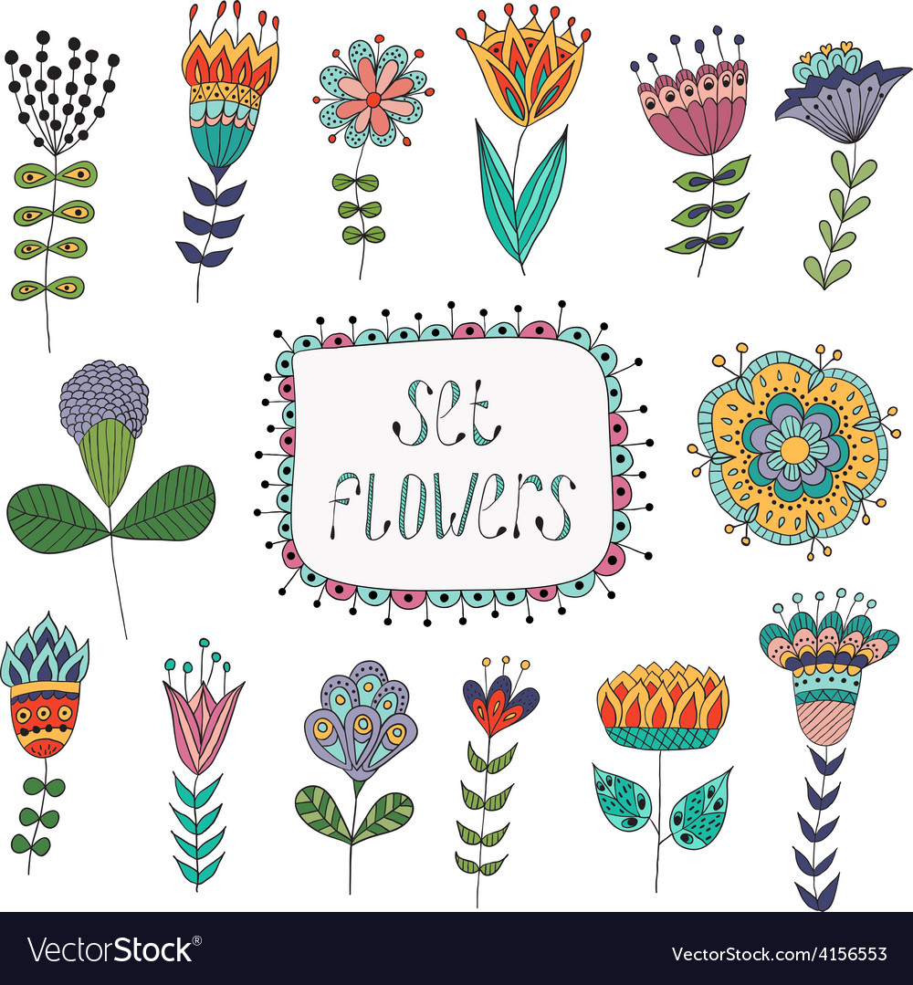 Vintage Blumenelemente - Blumenset