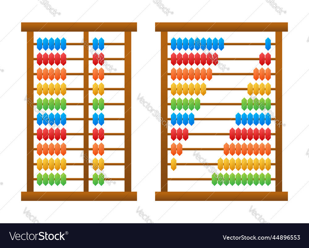 Wooden abacus icon calculating tool stock Vector Image Wooden abacus icon calculating tool stock