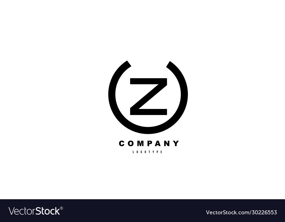 Z black and white letter logo alphabet icon Vector Image