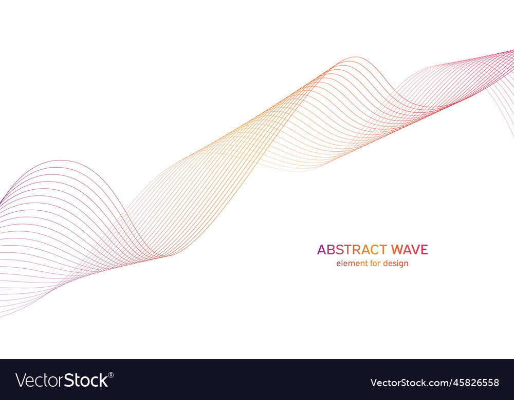 Abstract colorful wave element for design vector image Abstract colorful wave element for design