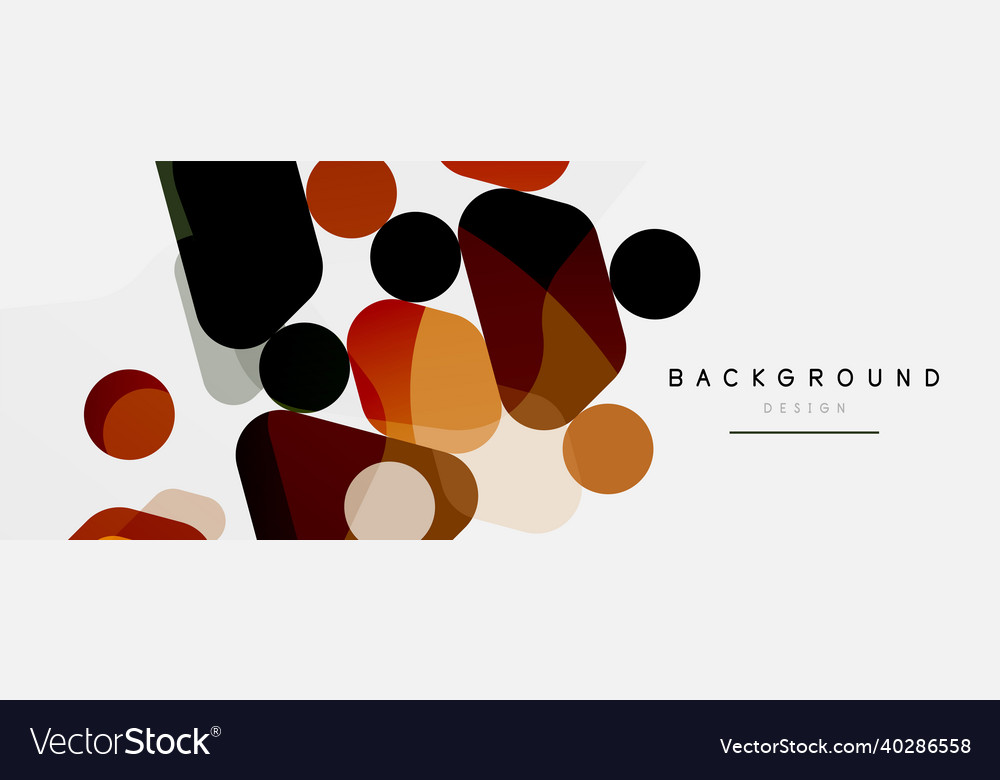 Abstract round geometric shapes and circles Vector Image