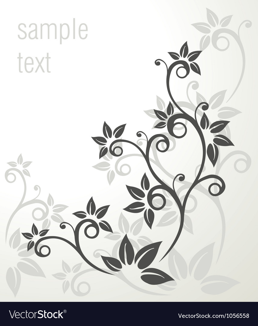 Floral curls Royalty Free Vector Image - VectorStock