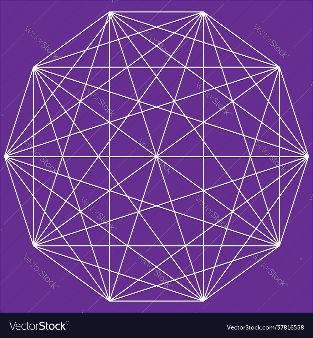 Interlocking interconnect polygon shape element vector image Interlocking interconnect polygon shape element