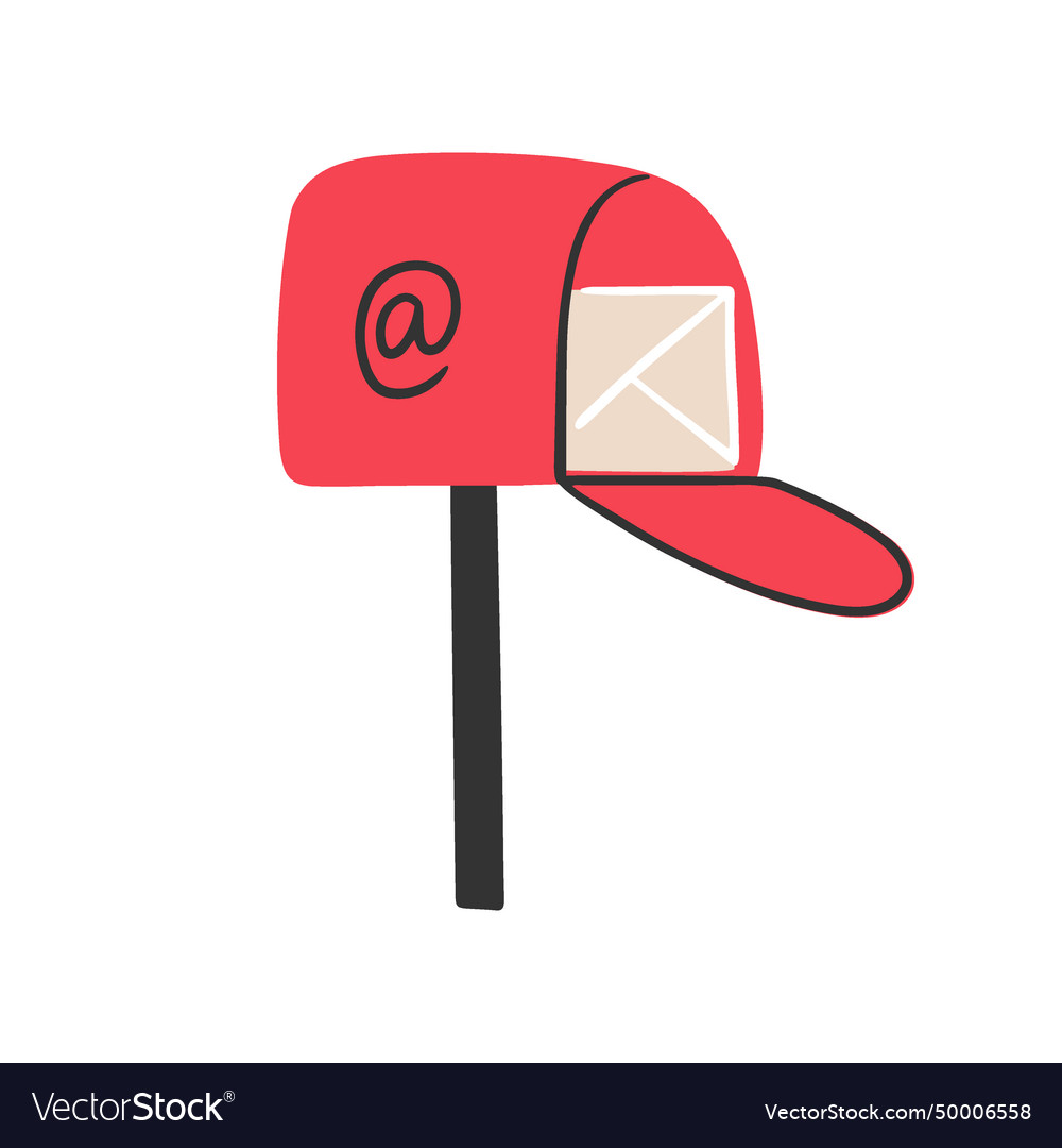 Mailbox on a stick with letter inside