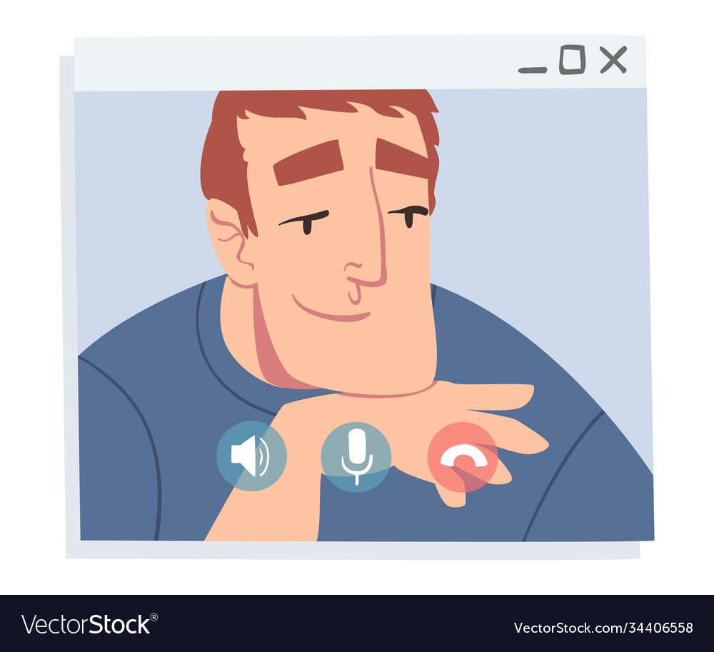 Man on Video Call - Remote Work