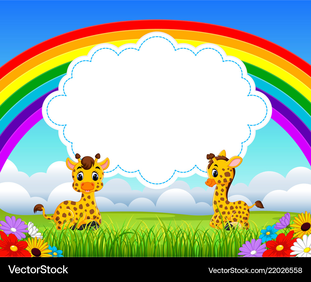 Nature view with cloud board blank space Vector Image
