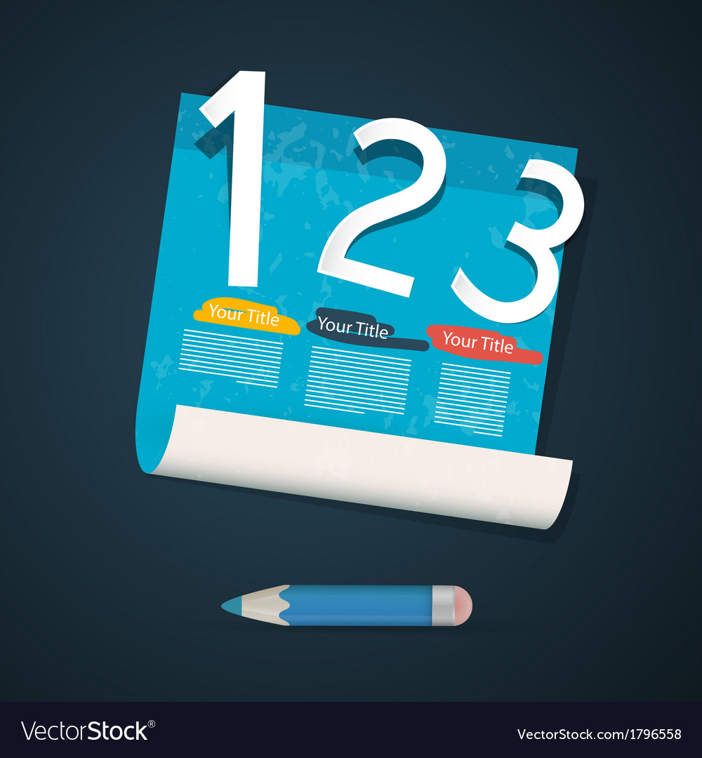 Progress steps for tutorial infographics
