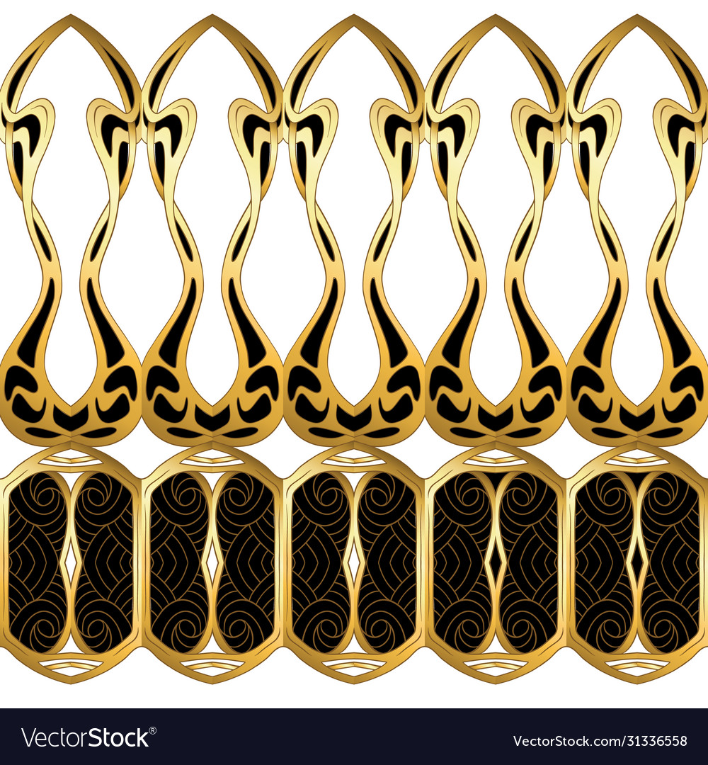 Seamless pattern background in art nouveau style vector image Seamless pattern background in art nouveau style