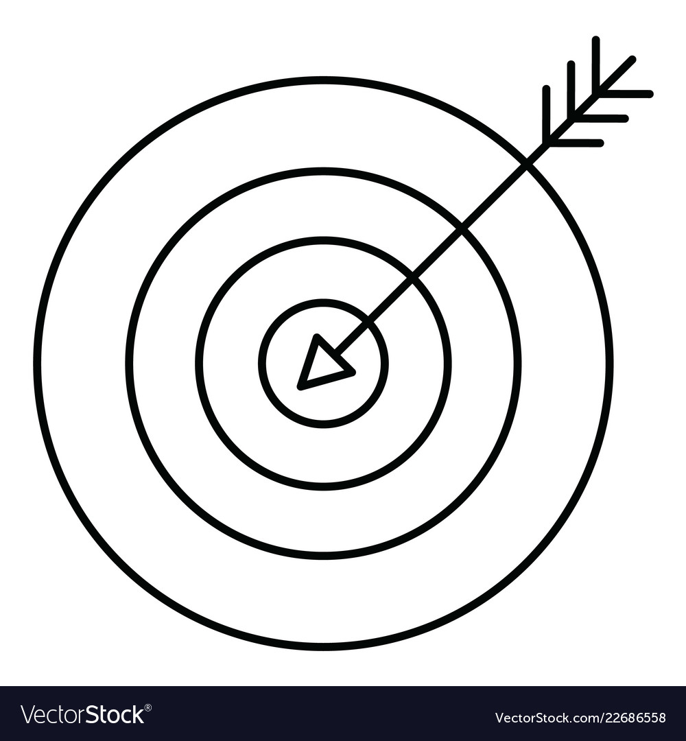 Target icon in creative design with elements