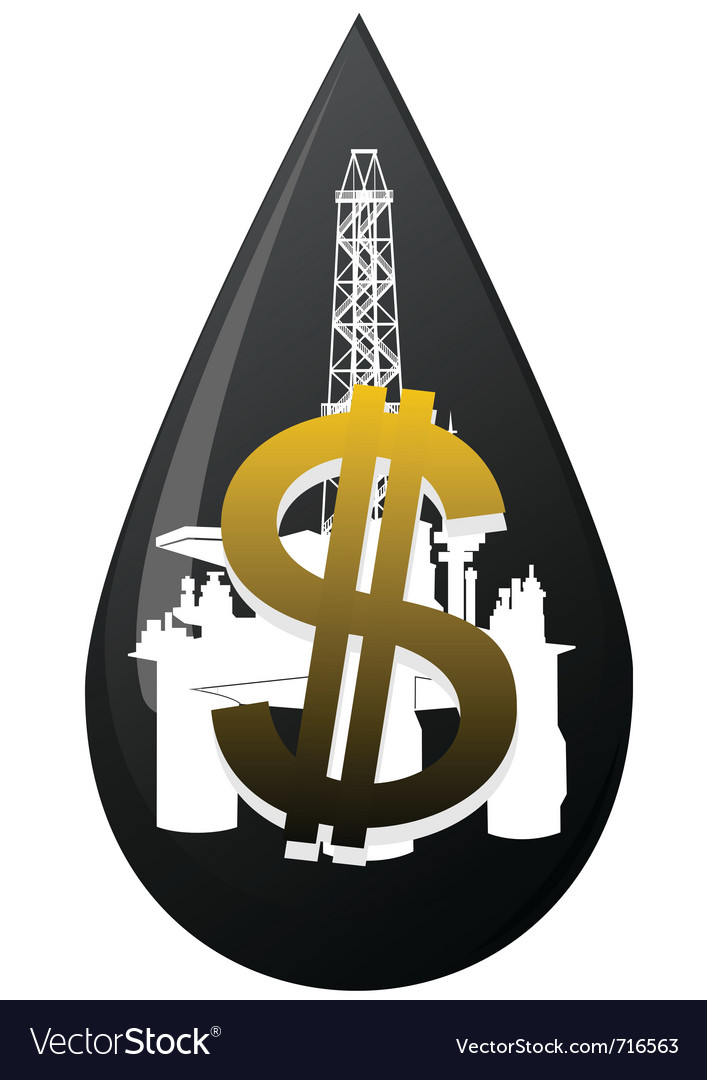 A drop of oil Royalty Free Vector Image - VectorStock