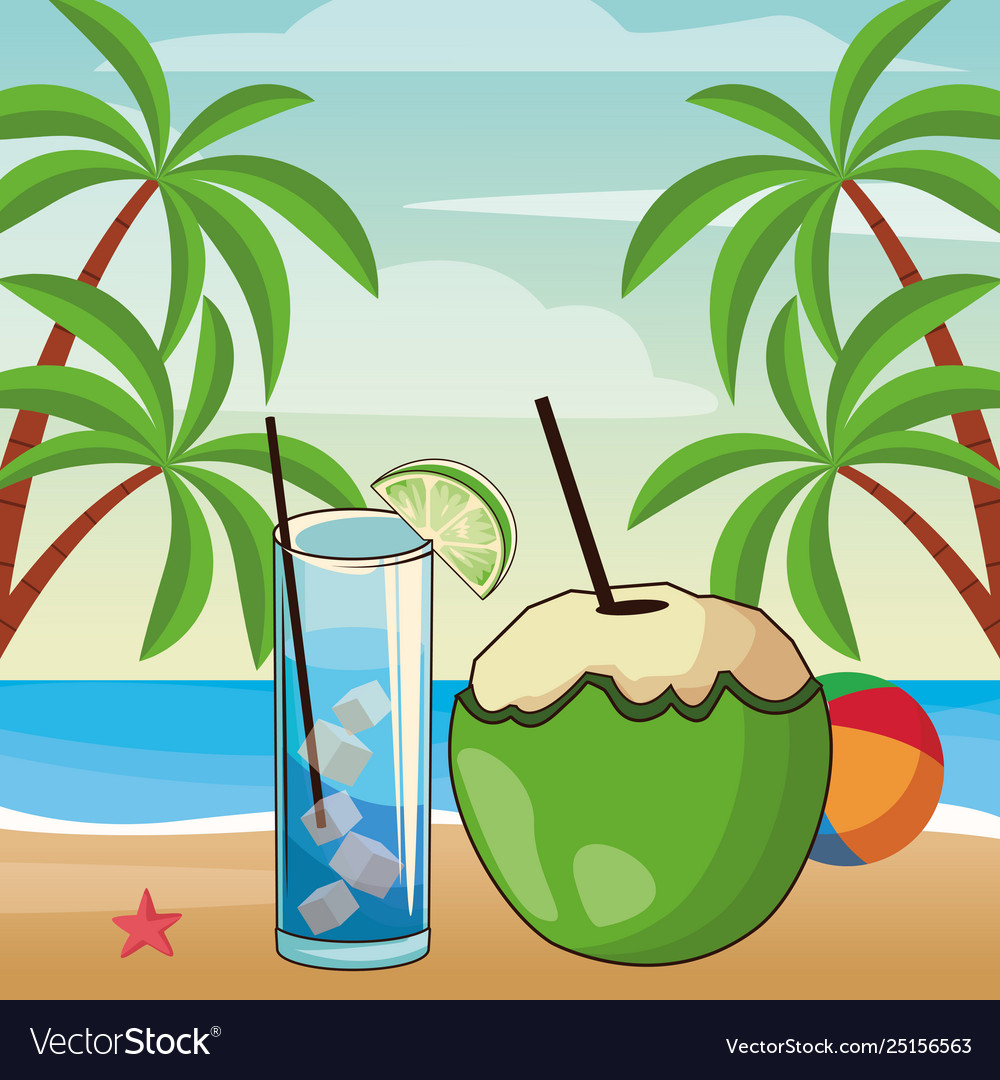 Alcoholic drinks beverages cartoon Royalty Free Vector Image