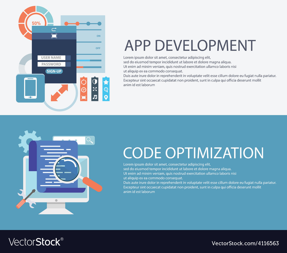 App development Royalty Free Vector Image - VectorStock