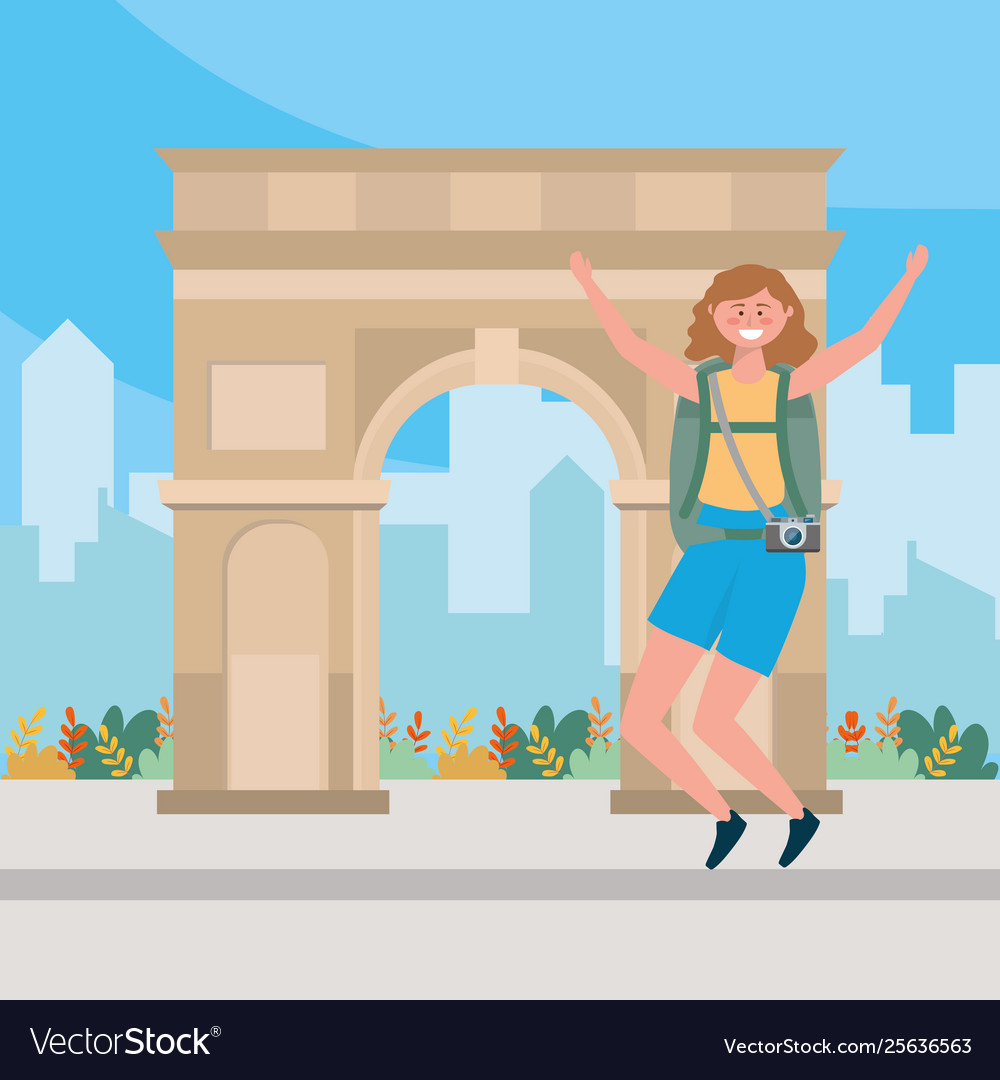 Arch triumph paris design Royalty Free Vector Image