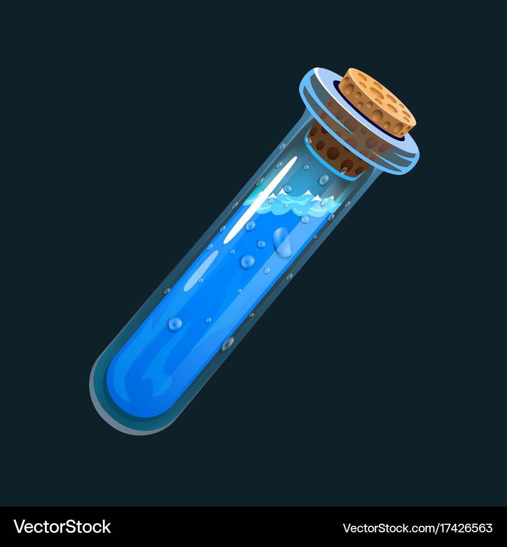 Bottle water game icon magic elixir Royalty Free Vector